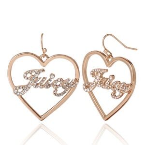 Juicy Couture Gold Open Heart Earrings